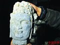济南发现石雕菩萨头像