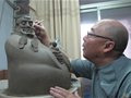 李明作品《达摩哺雀》喜获“中国陶瓷艺术大展”金奖